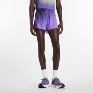 New Balance RC Ultra Light Printed Shorts 3 Inch Str. L Lilla Herre