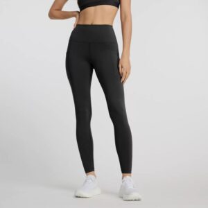 New Balance Sleek Pocket High Rise Legging 27" L - Dame, Sort, Komfortabel og funktionel træningstights