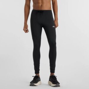 New Balance Sleek Pocket Tight L - Lange tights til mænd, sort, med praktiske lommer og komfortabel pasform