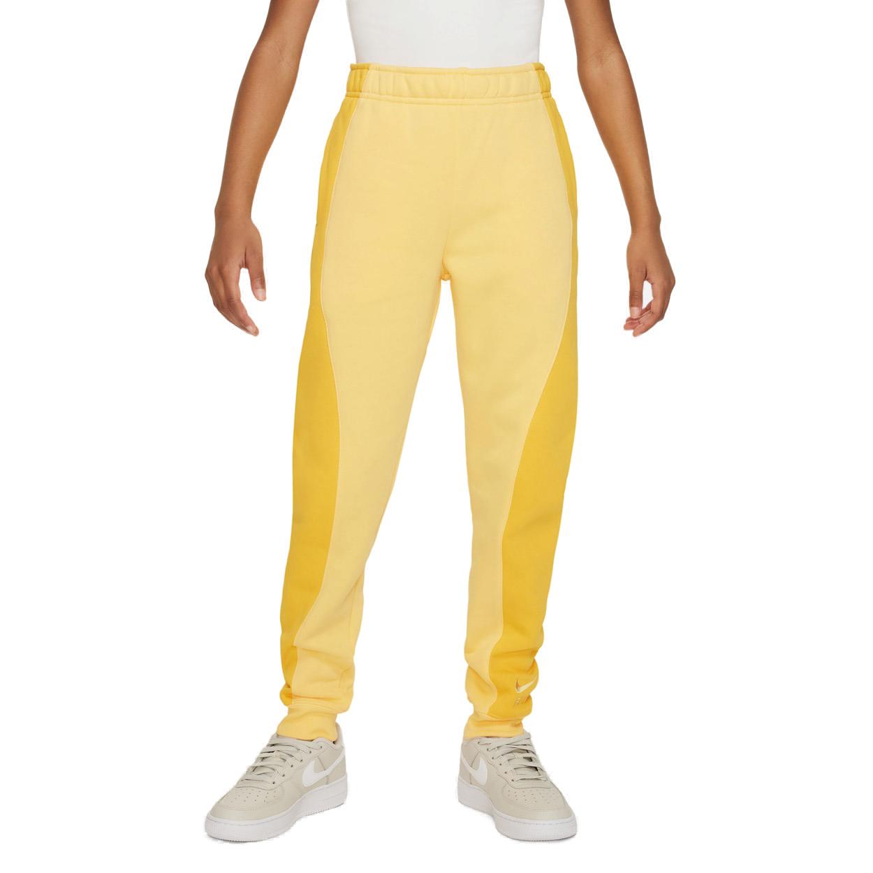 Nike Air French Terry Bukser Dame L Gul Nike Air French Terry Bukser Dame L Gul