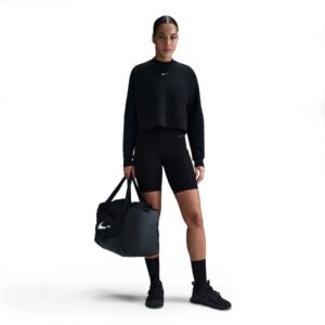 Nike DRI-FIT Oversized Crew Neck Cropped Top Str. L Sort Dame
