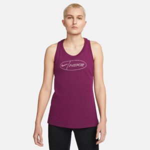 Nike Drifit Icon Clash Træningstop Dame Xs Lilla