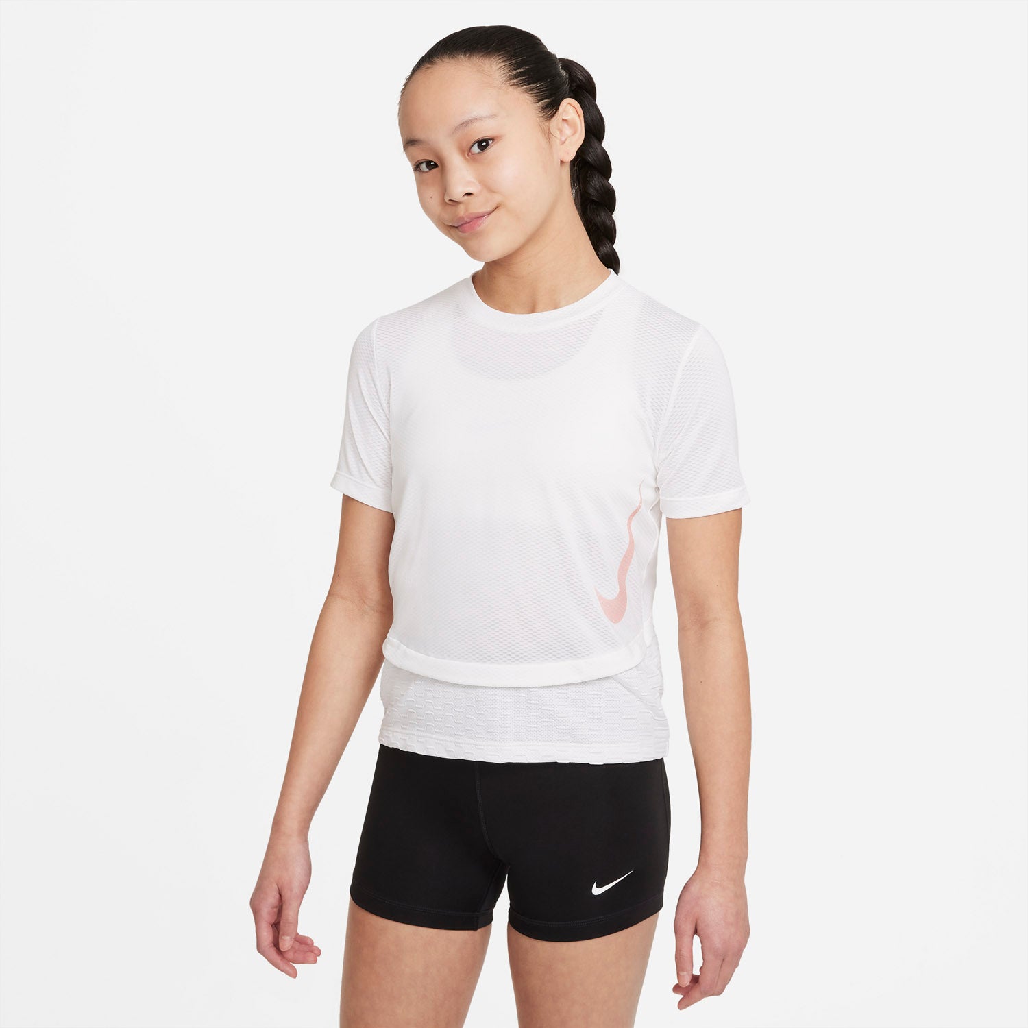 Nike Drifit Instacool Tshirt Dame 122128 / Xs Hvid Nike Drifit Instacool Tshirt Dame 122128 / Xs Hvid