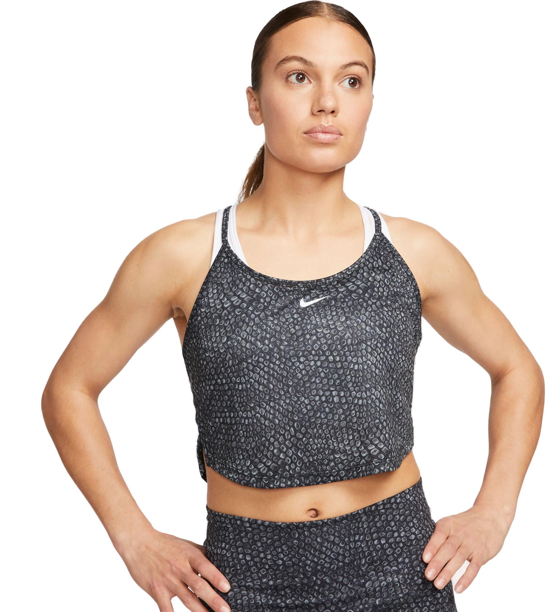 Nike Drifit One Crop Top Dame Xs Sort Nike Drifit One Crop Top Dame Xs Sort