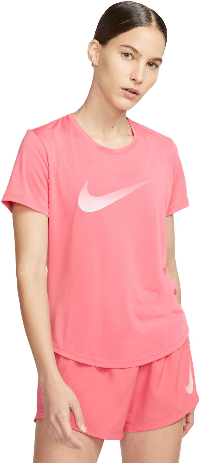 Nike Drifit One Swoosh Tshirt Dame Xs Pink Nike Drifit One Swoosh Tshirt Dame Xs Pink