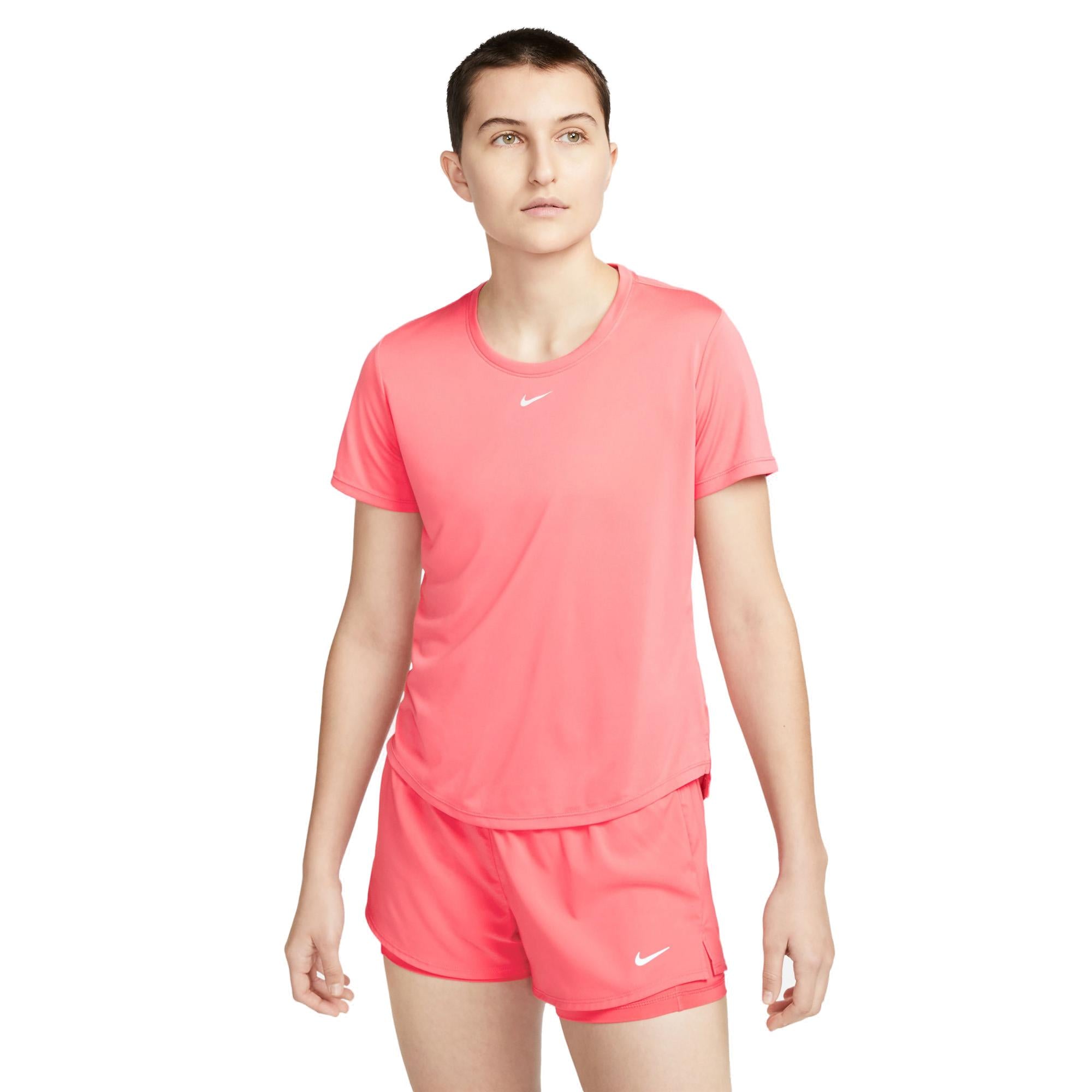Nike Drifit One Trænings Tshirt Dame Xs Pink Nike Drifit One Trænings Tshirt Dame Xs Pink