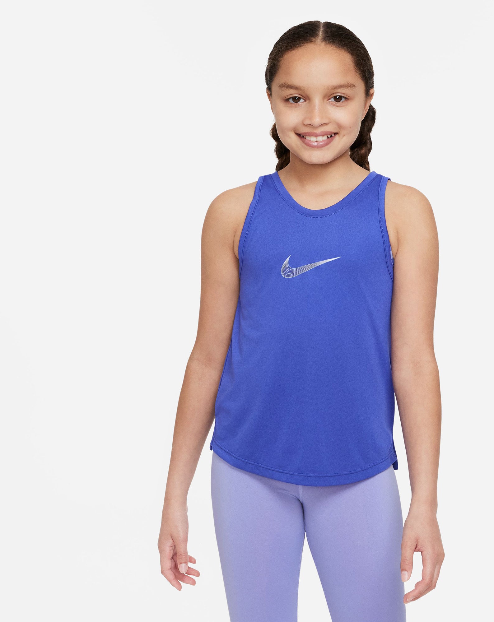 Nike Drifit One Træningstop Dame 147158 / L Blå Nike Drifit One Træningstop Dame 147158 / L Blå