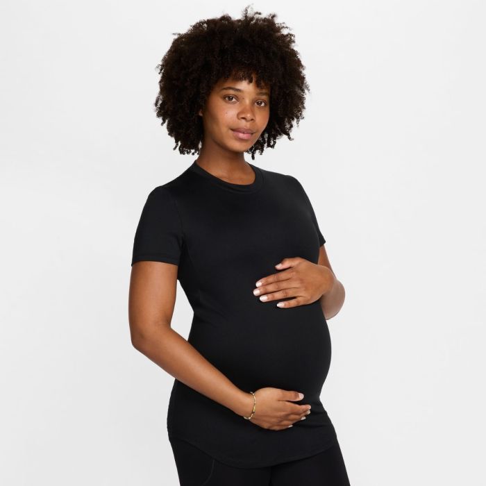 Nike One Maternity T-shirt med Kort Ærme Str. L - Komfortabel og Stilfuld til Gravide | Løbeshop Nike One Maternity T-shirt med Kort Ærme Str. L - Komfortabel og Stilfuld til Gravide | Løbeshop