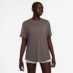 Nike One Relaxed Drifit Tshirt Dame Brun
