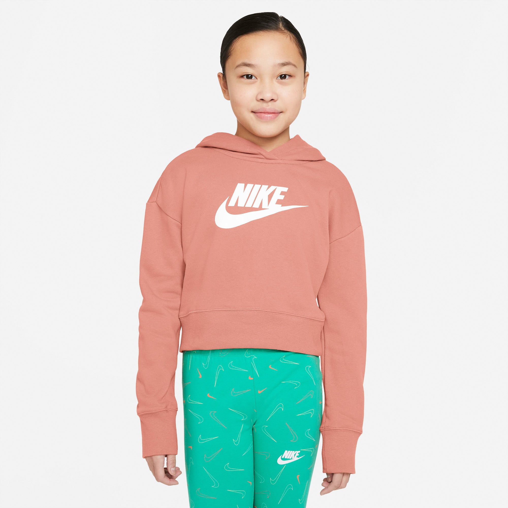 Nike Sportswear Club Cropped Hættetrøje Dame 122128 / Xs Pink Nike Sportswear Club Cropped Hættetrøje Dame 122128 / Xs Pink