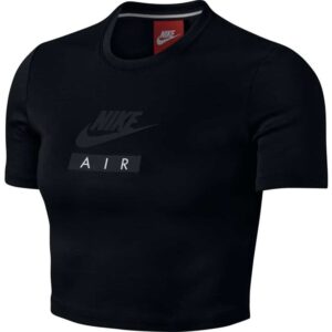 Nike Sportswear Cropped Baby Air Tshirt Dame L Sort