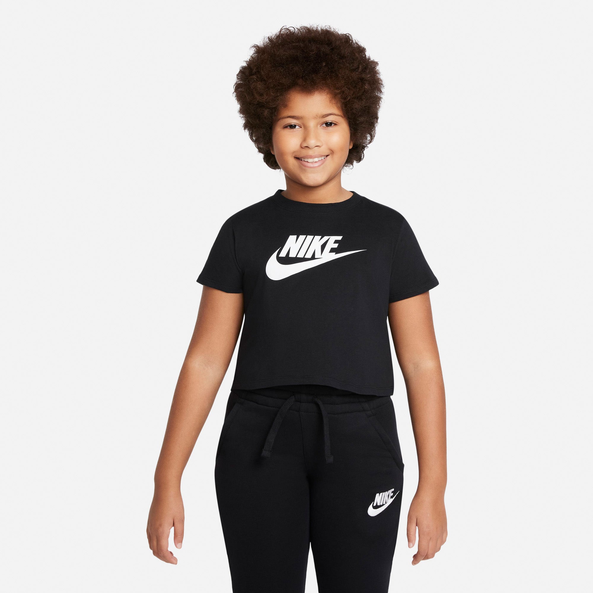 Nike Sportswear Cropped Tshirt Dame 122128 / Xs Sort Nike Sportswear Cropped Tshirt Dame 122128 / Xs Sort