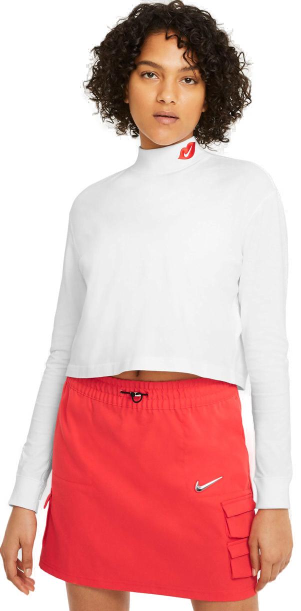 Nike Sportswear Mock Langærmet Tshirt Dame Xs Hvid Nike Sportswear Mock Langærmet Tshirt Dame Xs Hvid