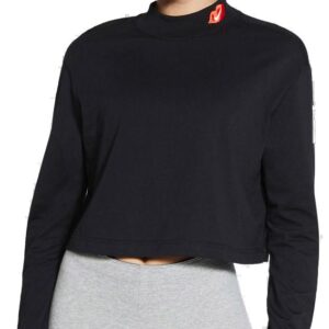 Nike Sportswear Mock Langærmet Tshirt Dame Xs Sort