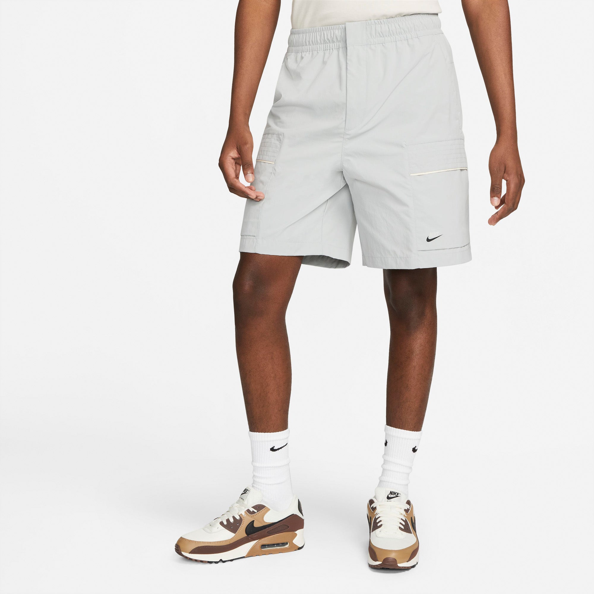 Nike Sportswear Style Essentials Woven Utility Shorts Herre Grå Nike Sportswear Style Essentials Woven Utility Shorts Herre Grå
