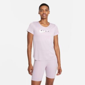 Nike Swoosh Run Tshirt Dame Xs Pink