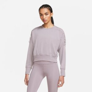Nike Therma Cropped Top Dame Xs Lilla
