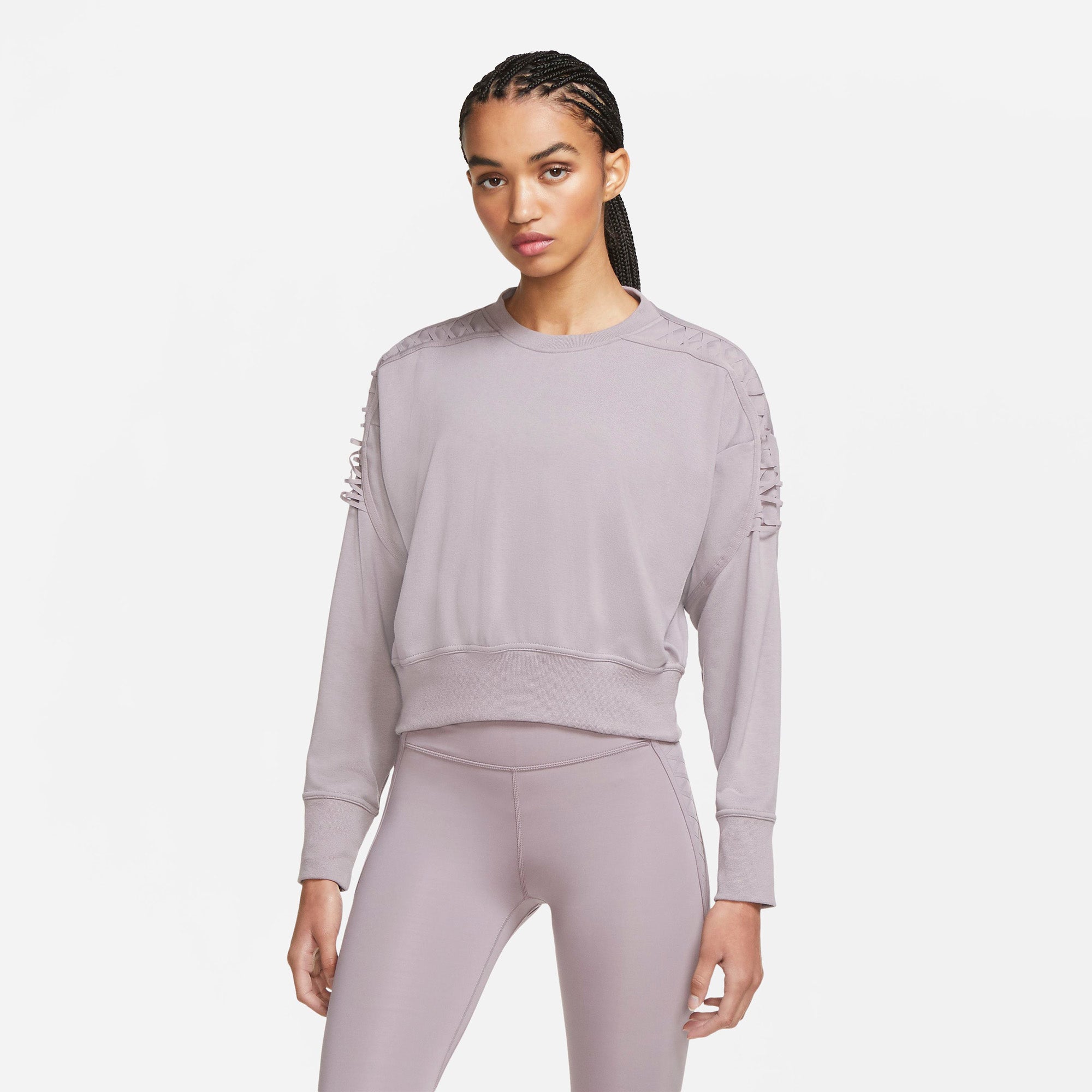 Nike Therma Cropped Top Dame Xs Lilla Nike Therma Cropped Top Dame Xs Lilla