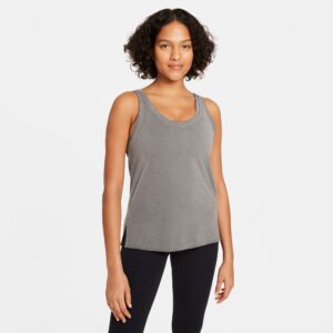Nike Yoga Drifit Top Dame Xs Grå