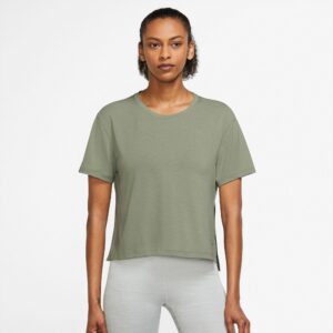 Nike Yoga Drifit Trænings Tshirt Dame Grøn