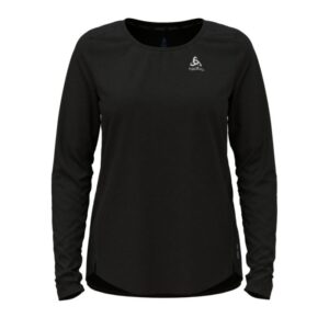 Odlo Zeroweight Langærmet T-shirt til Dame - Sort, Ideel til Løb og Aktivitet