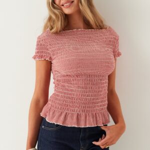 Onlcelle Life Cap Smock Boatneck Top