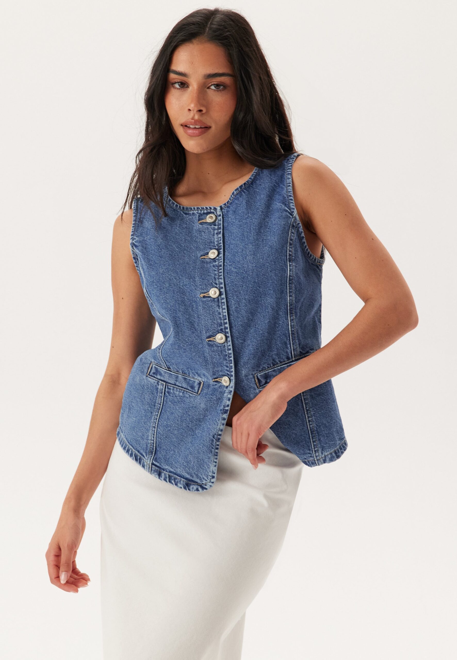 Onlgiulina S/L BUTTON VEST DNM Onlgiulina S/L BUTTON VEST DNM