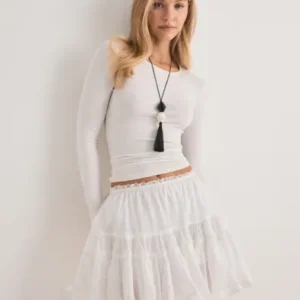 Only - Hvid - Onlcampiri Short Frill Skort Wvn