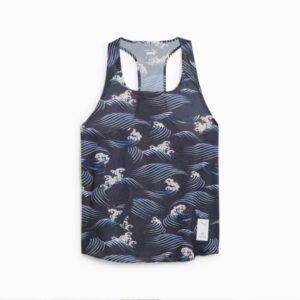 PUMA x SAYSKY Singlet AOP - Blå Dame Løbesinglet til Passionerede Løbere