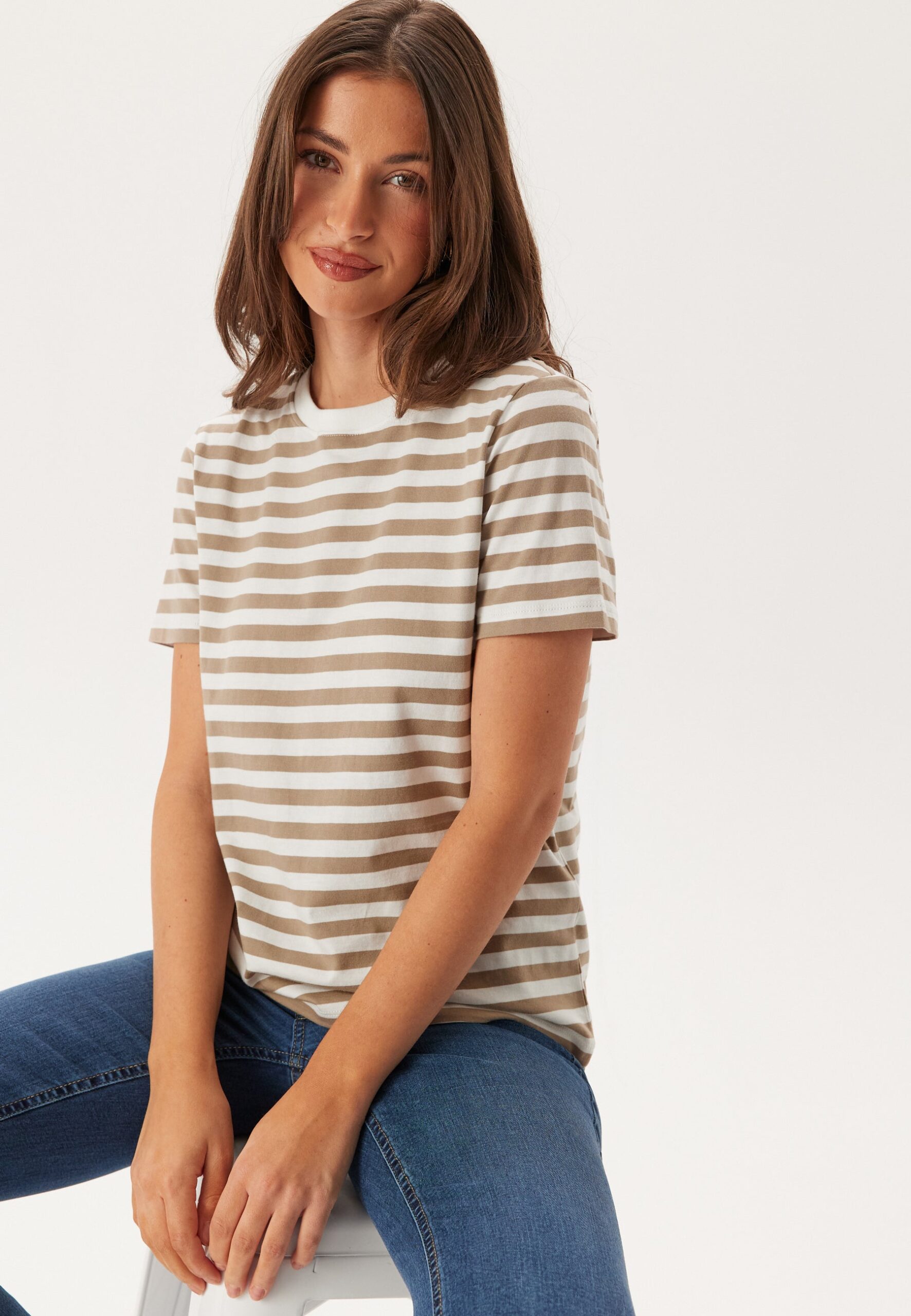 Pcria Ss Tee Stripes Noos Pcria Ss Tee Stripes Noos