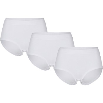 Pierre Robert Trusser 3P Cotton High Waist Brief Hvid bomuld Large Dame Pierre Robert Trusser 3P Cotton High Waist Brief Hvid bomuld Large Dame