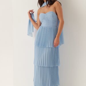 Pleated Bandeau Gown