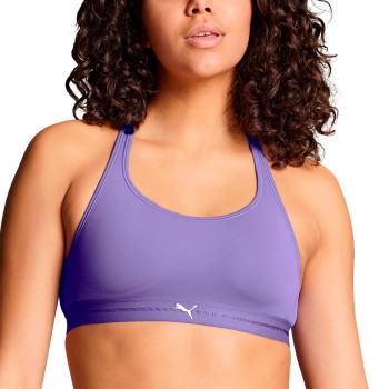 Puma BH Crossback Padded Sporty Top Lilla polyamid Small Dame Puma BH Crossback Padded Sporty Top Lilla polyamid Small Dame
