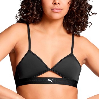 Puma Cut Out Triangle Top Sort polyamid Small Dame Puma Cut Out Triangle Top Sort polyamid Small Dame