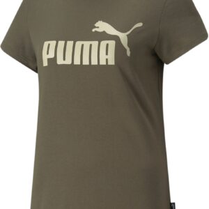 Puma Essentials Logo Tshirt Dame Xs Grøn