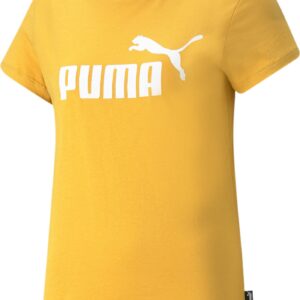 Puma Essentials Logo Tshirt Dame Xs Gul