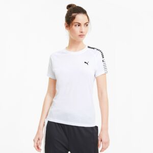 Puma Logo Raglan Tshirt Dame Xs Hvid