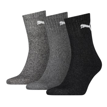 Puma Strømper 3P Short Crew Unisex Socks Grå/Sort Str 39/42 Puma Strømper 3P Short Crew Unisex Socks Grå/Sort Str 39/42