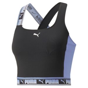 Puma Strong Fashion Branding Crop Top Dame Sort