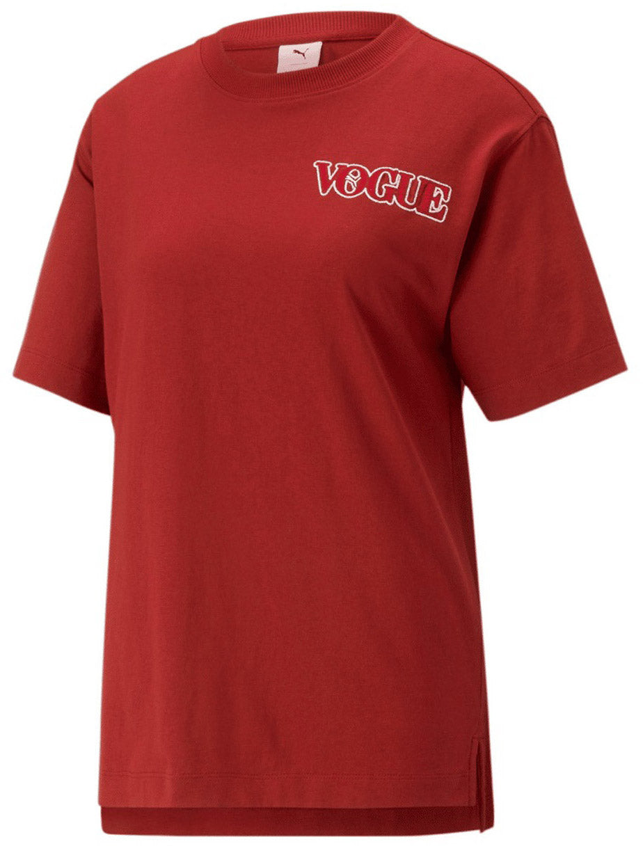 Puma X Vogue Relaxed Tshirt Dame Xs Rød Puma X Vogue Relaxed Tshirt Dame Xs Rød