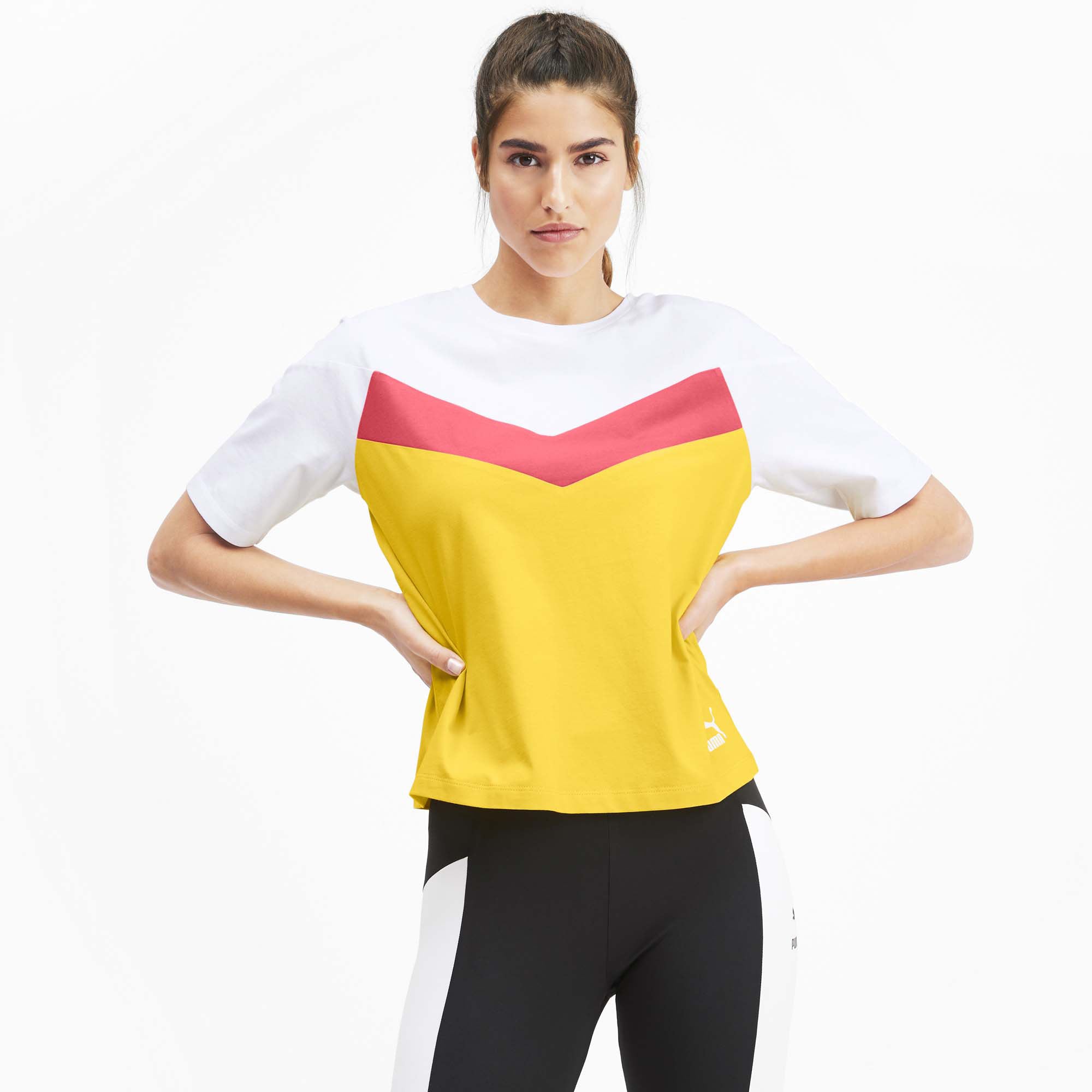 Puma Xtg Colorblock Tshirt Dame Xs Multifarvet Puma Xtg Colorblock Tshirt Dame Xs Multifarvet