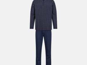 Pyjamas | 100% vævet bomuld | Navy Stribet