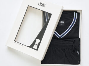 Pyjamas m. shorts "jersey" | 100% bomuld | Sort