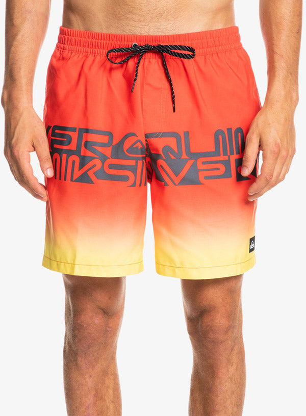 Quiksilver Word Block 17" Badeshorts Herre M Orange Quiksilver Word Block 17" Badeshorts Herre M Orange