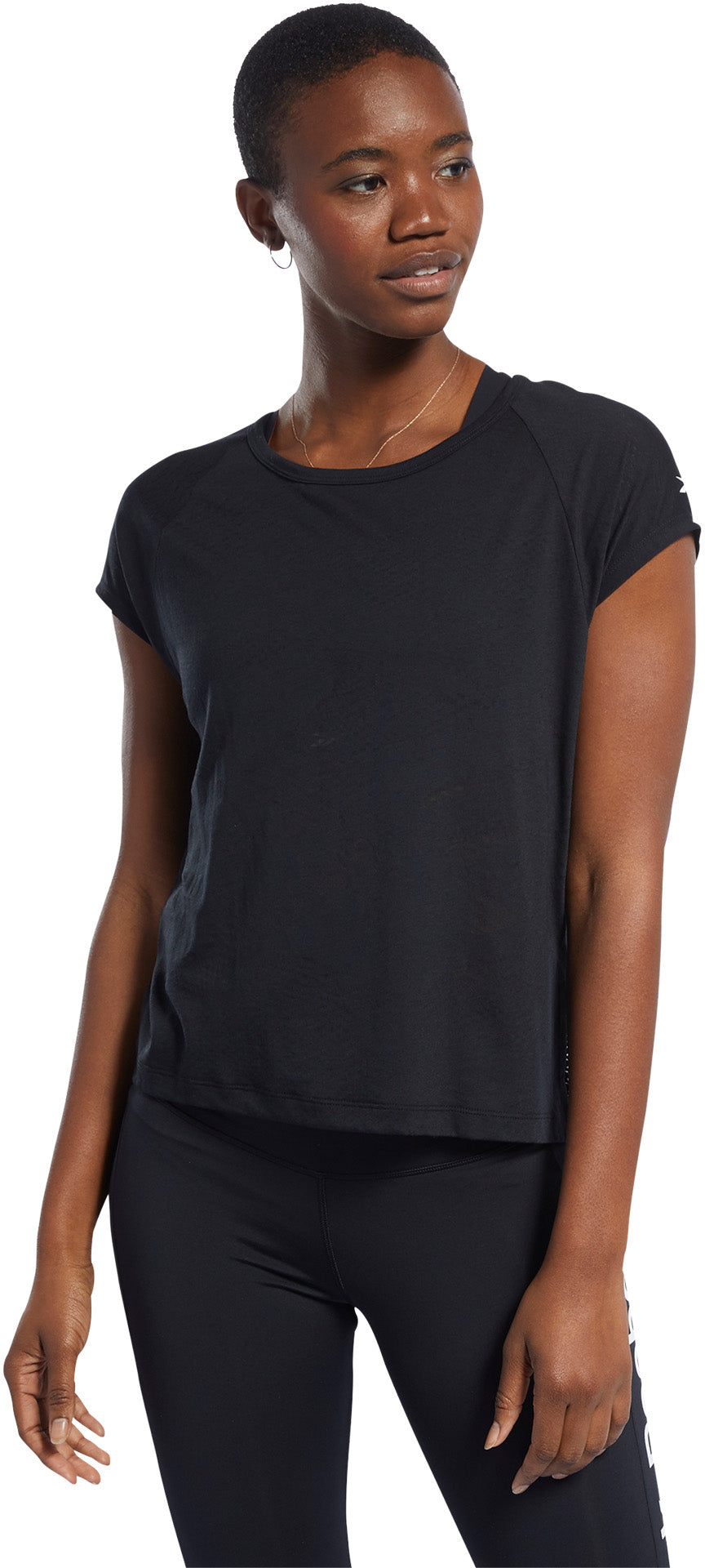 Reebok Burnout Tshirt Dame Xs Sort Reebok Burnout Tshirt Dame Xs Sort