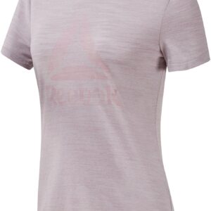 Reebok El Marble Logo Tee Dame Xs Lilla