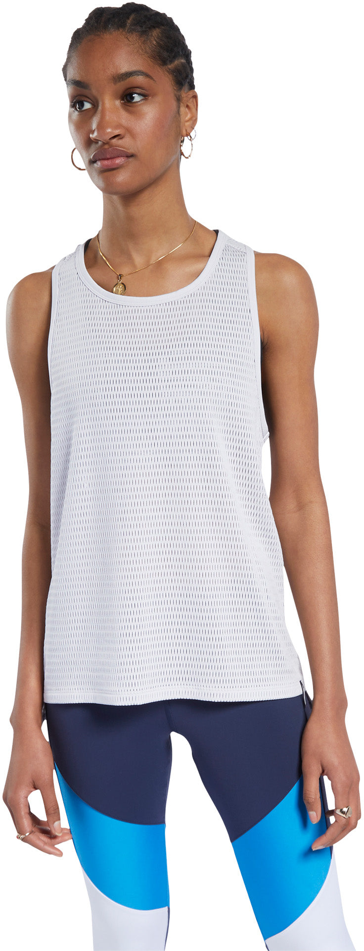 Reebok Perforated Tank Top Dame Xs Hvid Reebok Perforated Tank Top Dame Xs Hvid