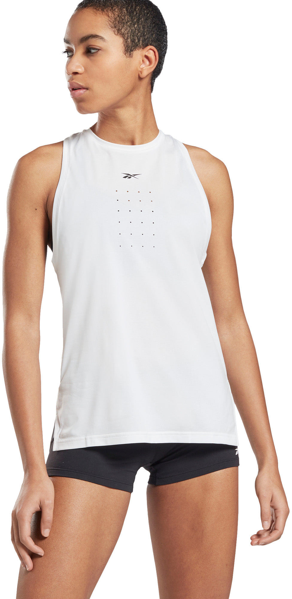 Reebok United By Fitness Perforated Top Dame Hvid Reebok United By Fitness Perforated Top Dame Hvid