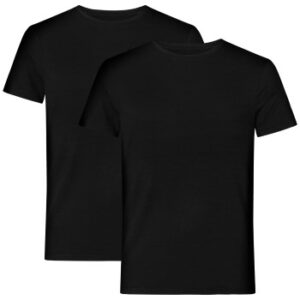 Resteröds 2P Bamboo Crew Neck Slim Fit Sort Small Herre