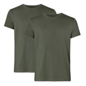 Resteröds 2P Organic Cotton Crew Neck Mørkgrøn økologisk bomuld Small Herre